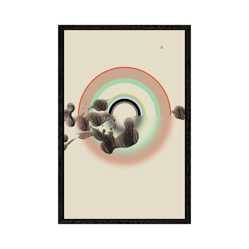 Inner Landscape (Étude Circulaire N° 6) by Thoth Adan - Gallery-Wrapped Canvas Giclée on Canvas, Black Framed
