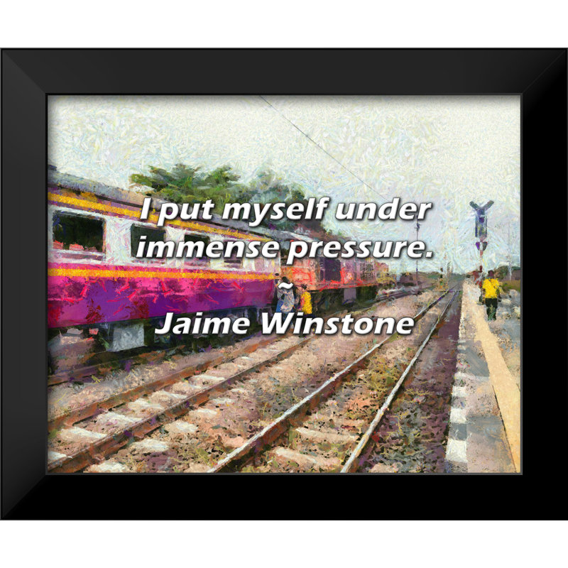 Jaime Winstone Quote: I put myself under immense pressure.