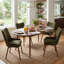 Ensemble de 2 chaises de salle à manger rembourrées Modern avec chaises d'appoint en velours de tissu avec pieds en bois massif-737568249