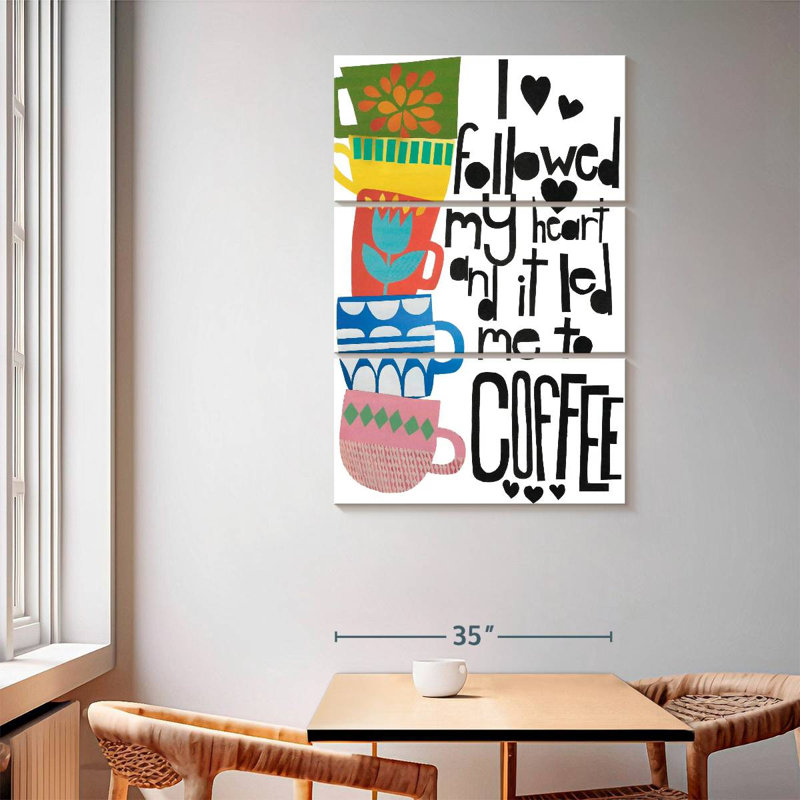Heart And Coffee, 65" H x 42" W