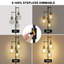 Andriel 175CM Polished Floor Lamp 3 Dimmable Lights, Standing Reading Light Lamp For Bedroom, Living Room