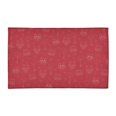 Tapis de zone rouge fait main