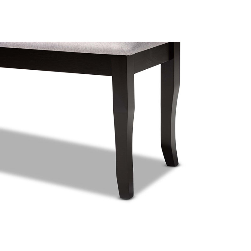 Banc de salle à manger rembourré Angel, Noir, Gris