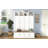 76.7''H Farmhouse Hall Tree with Bench and Cabinet, 4-in-1 Entryway Bench with Coat Rack, Modern Entryway Storage Organizer with Open Cubbies & Hooks for Hallway, Entryway, Living Room-129607262