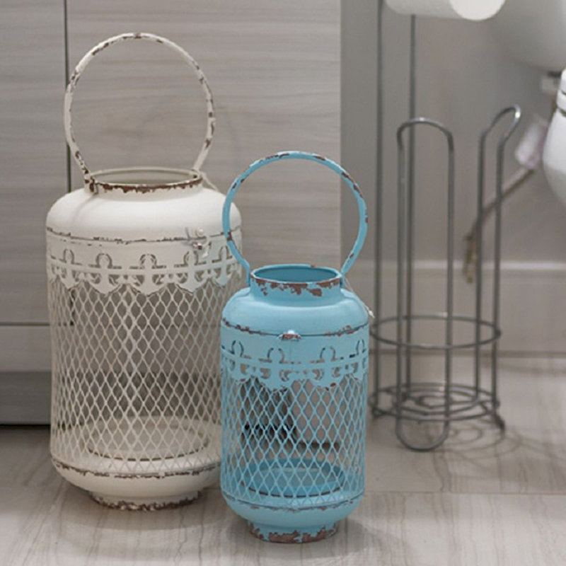 17'' H Metal Tabletop Lantern