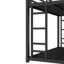 Twin Xl Over Queen Bunk Bed,metal Bunk Bed For Adults & Teens, Noise-free, Space-saving Frame, No Box Spring Needed, Black
