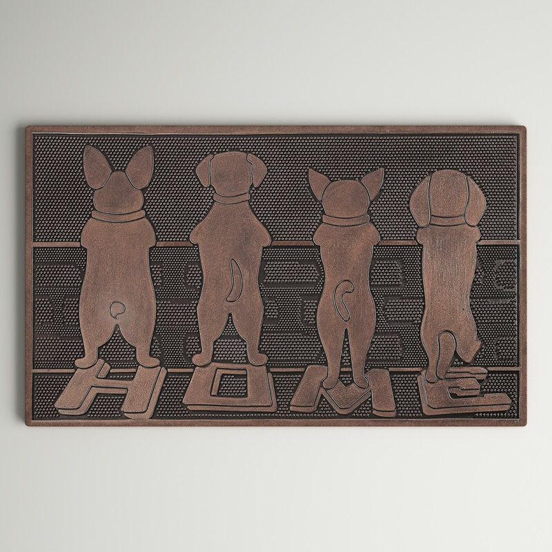 Tapis d'extérieur antidérapant en caoutchouc 30 po x 18 po Delorese