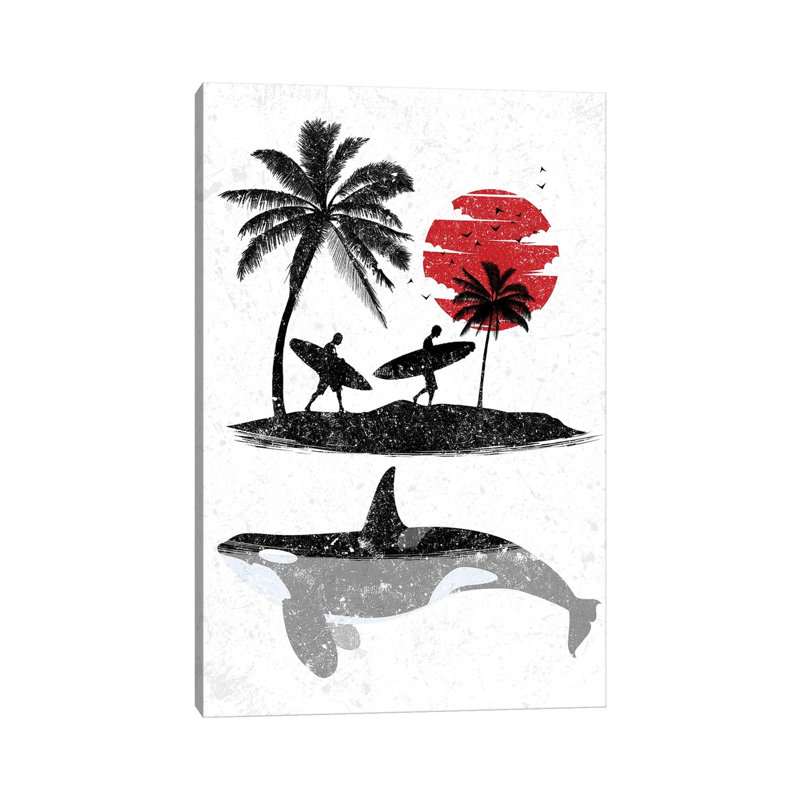 Island Surf Killer Whale by Alberto Perez - Wrapped Canvas Print, 66.04 cm H x 45.72 cm W