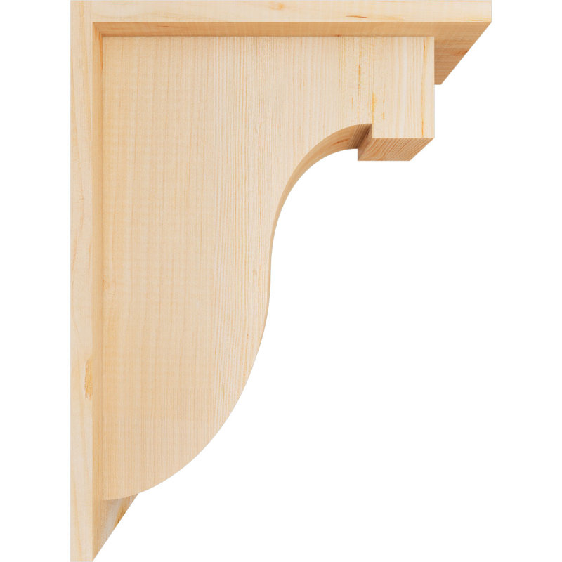 Corbeille lisse Del Monte avec plaque arrière, sapin Douglas, l 5 1/2 po x P 12 po x H 16 po, H 16 po x l 5,5 po x P 12 po