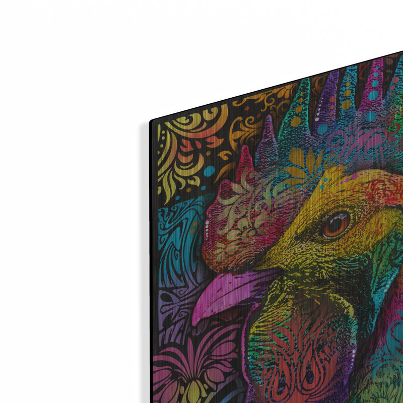 «Rooster» par Dean Russo, H 12 po x l 12 po