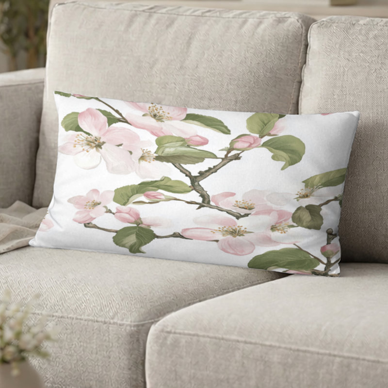 Coussin French Country - Coussin imprimé floral, H 12 po x l 20 po