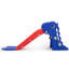Glissoire 3-en-1 pliable pour tout-petits, grimpeur et panier de basketball pour jouer à l'extérieur à l'intérieur, rouge / bleu-87619206