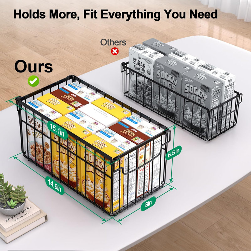Freezer Organizer Bins, 4 Pack Stackable Deep Chest Freezer Organizer Bins, Foldable Baskets