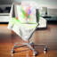 Motif multicolore sur blanc fractal - coussin imprimé abstrait-30617730-30617726