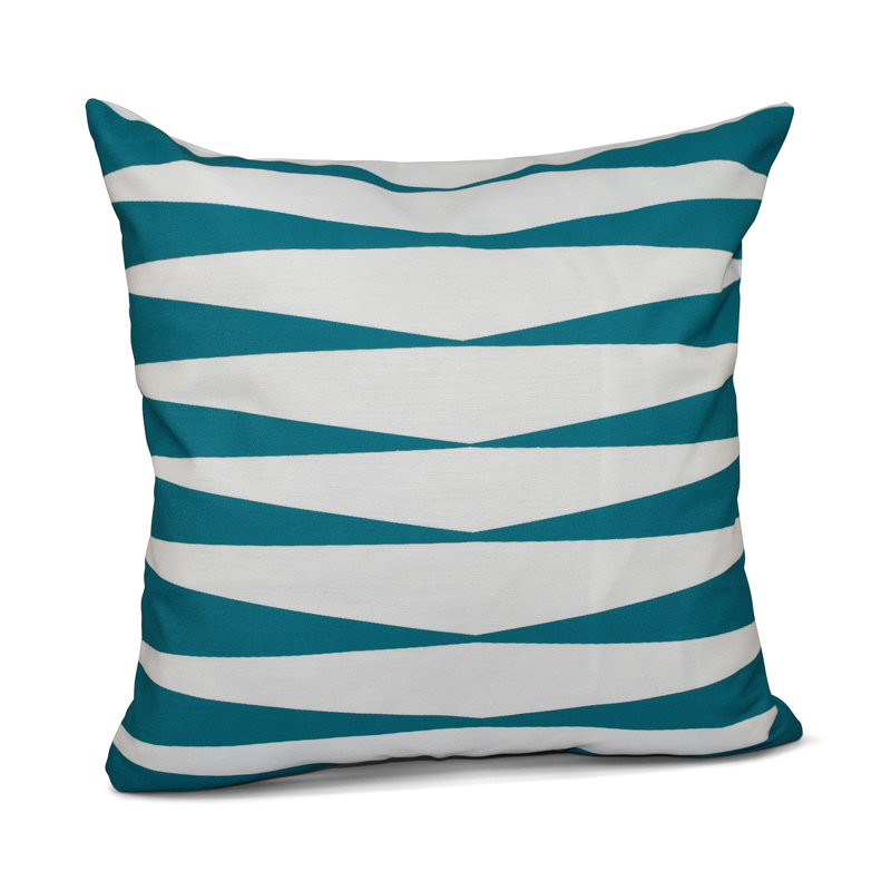 Geometric Reversible Throw Pillow, 20" x 20", Lake Blue