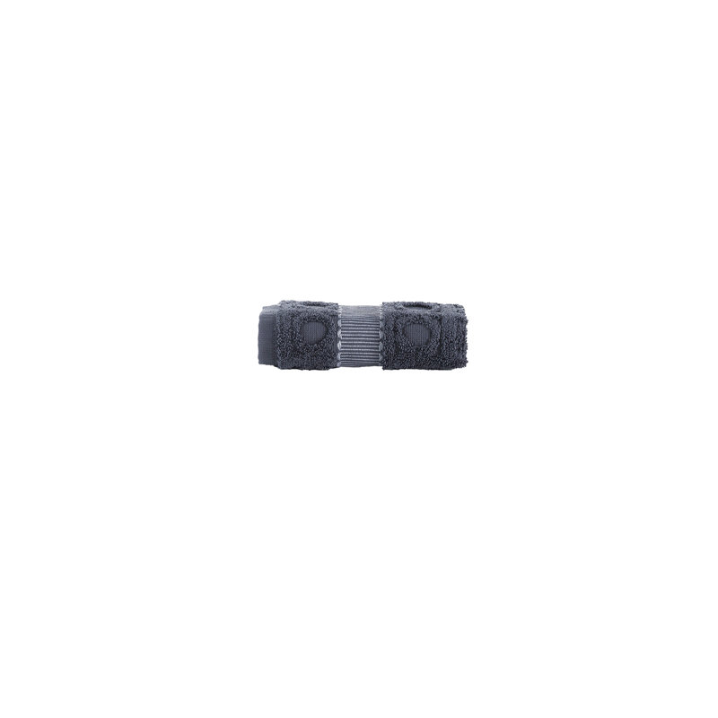 Turkish Cotton Plush Jacquard Washcloth, Anthracite