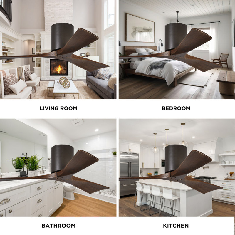 Irene Ceiling Fan, Textured Bronze, Walnut Tone, 72"