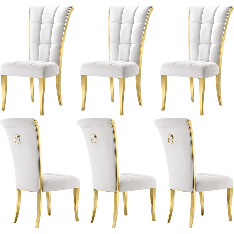 Ladaris 19'' H Tufted Velvet Upholstered Parsons Chair, 6