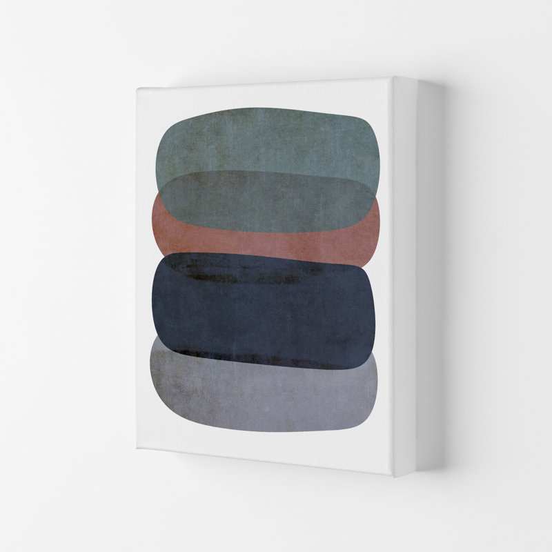 Earth Tones Soft Abstract Shapes - Print, Unframed, 59cm H x 42cm W x 1cm D