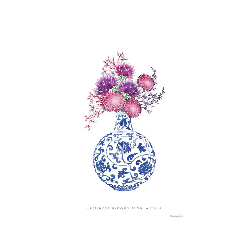«Chinoiserie Style I», impression sur toile tendue, H 60 po x l 40po x P 1,5 po