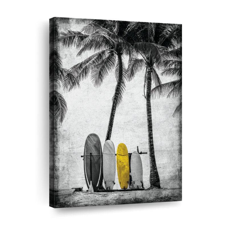 Planche de surf pop sur toile, H 48 po x l 32 po x P 1,25 po
