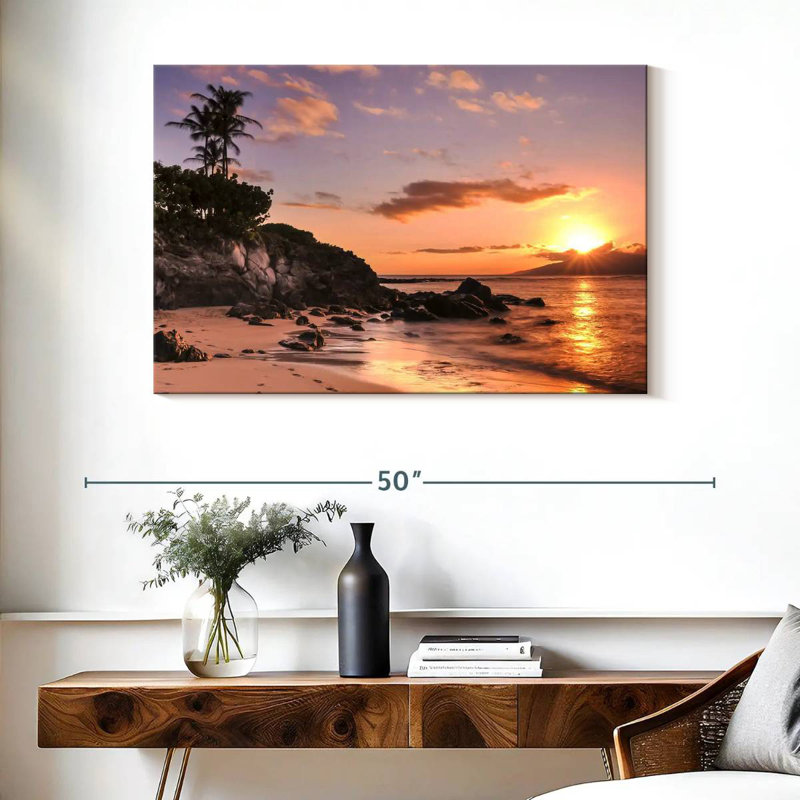 Gillard Kapalua Gillard coucher de soleil, H 26 po x l 39 po