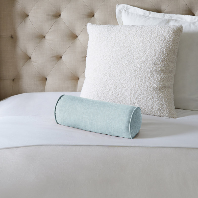  Housse et insert de coussin en polyester pour l'intérieur et l'extérieur, H 6 po x l 16 po, Bleu clair