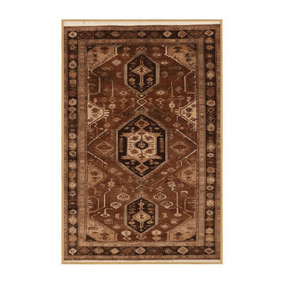 Tapis brun turc lavable à la machine