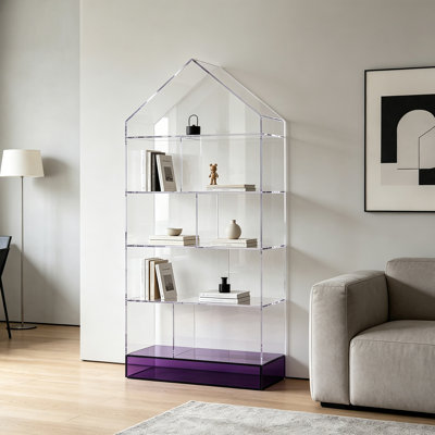 Bibliothèque moderne et créative en acrylique transparent