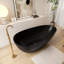 Baignoire autoportante 67 po à surface solide de qualité supérieure en noir mat 67 po