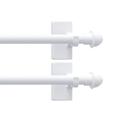 Adjustable Multi-Use Magnetic Cafe Curtain Rods for Metal Places, No-Drill Installation,16"-28"