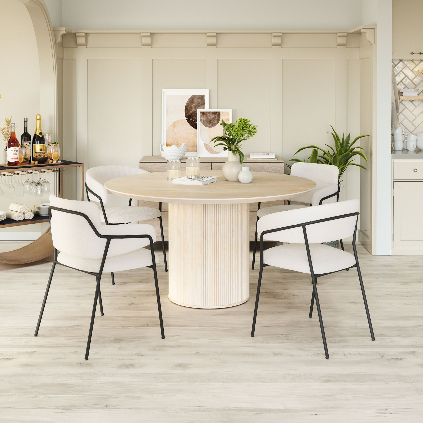 Kiku Armchair, White