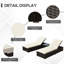 Ventura Reclining Single Chaise with Cushions and Table