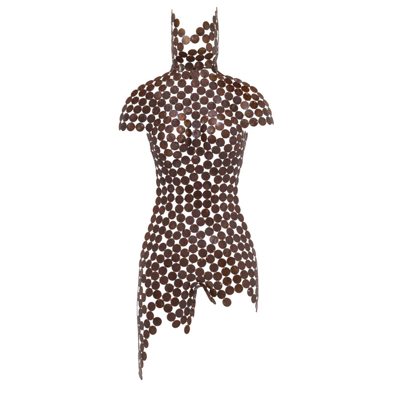 Naturals Female Torso Wall Décor, Faux Rust