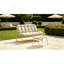 Ensemble de causeuse et de table basse d'extérieur moderne, ensemble de conversation de patio toutes saisons avec coussins épais, mobilier de bistro 2 pièces pour la cour, le balcon, le jardin, blanc cassé