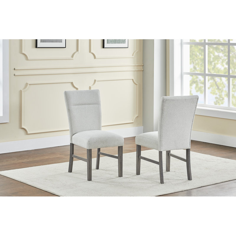 Chaises de salle à manger modernes avec base en bois gris rustique