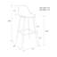 Ezzell Counter Stool with Metal Frame-98347727