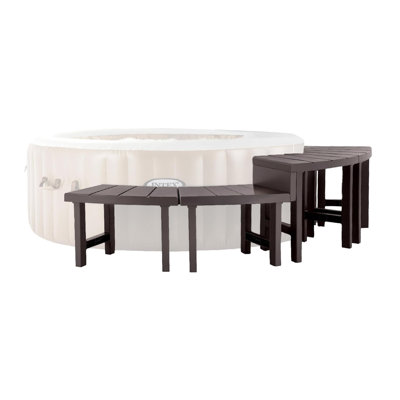 Intex 28514E 2 Medium PureSpa Accessories Benches, Compatible w/ 4 Person Spas