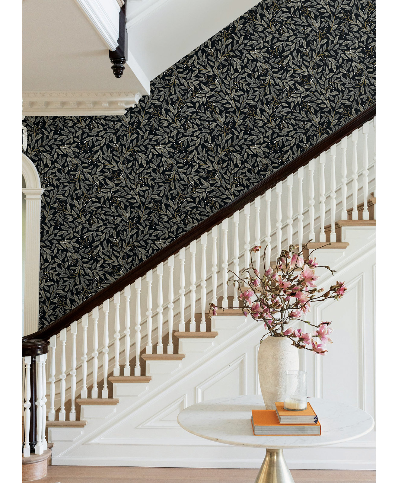 Willowberry Wallpaper Double Roll, Black