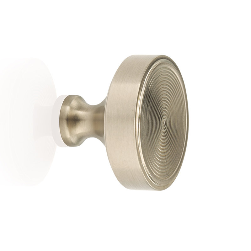 Poignée ronde Raga, Nickel brossé, H 1,5 po x l 1,48 po x P 1,48 po
