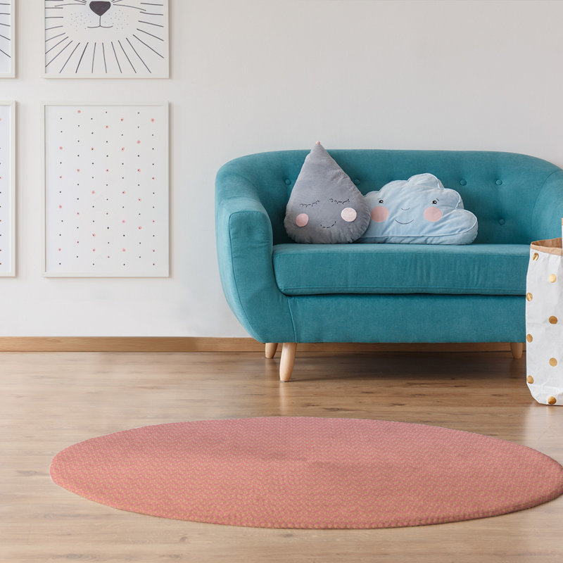 Tapis de zone rose art déco classic, Rectangle 2 pi x 3 pi