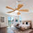 Hot sales Modern Ceiling Fans With Lights and Remote Control, 5 Solide Wood Blades, Reversible DC Motor-1951228207-1951228192-1951228194