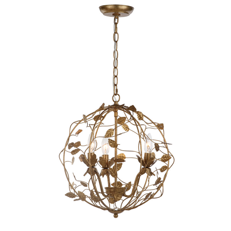 Lustre globe unique à 3 lumières Gabby