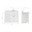 Meuble-lavabo simple 42 po avec plateau en quartz blanc Abbate-85363988