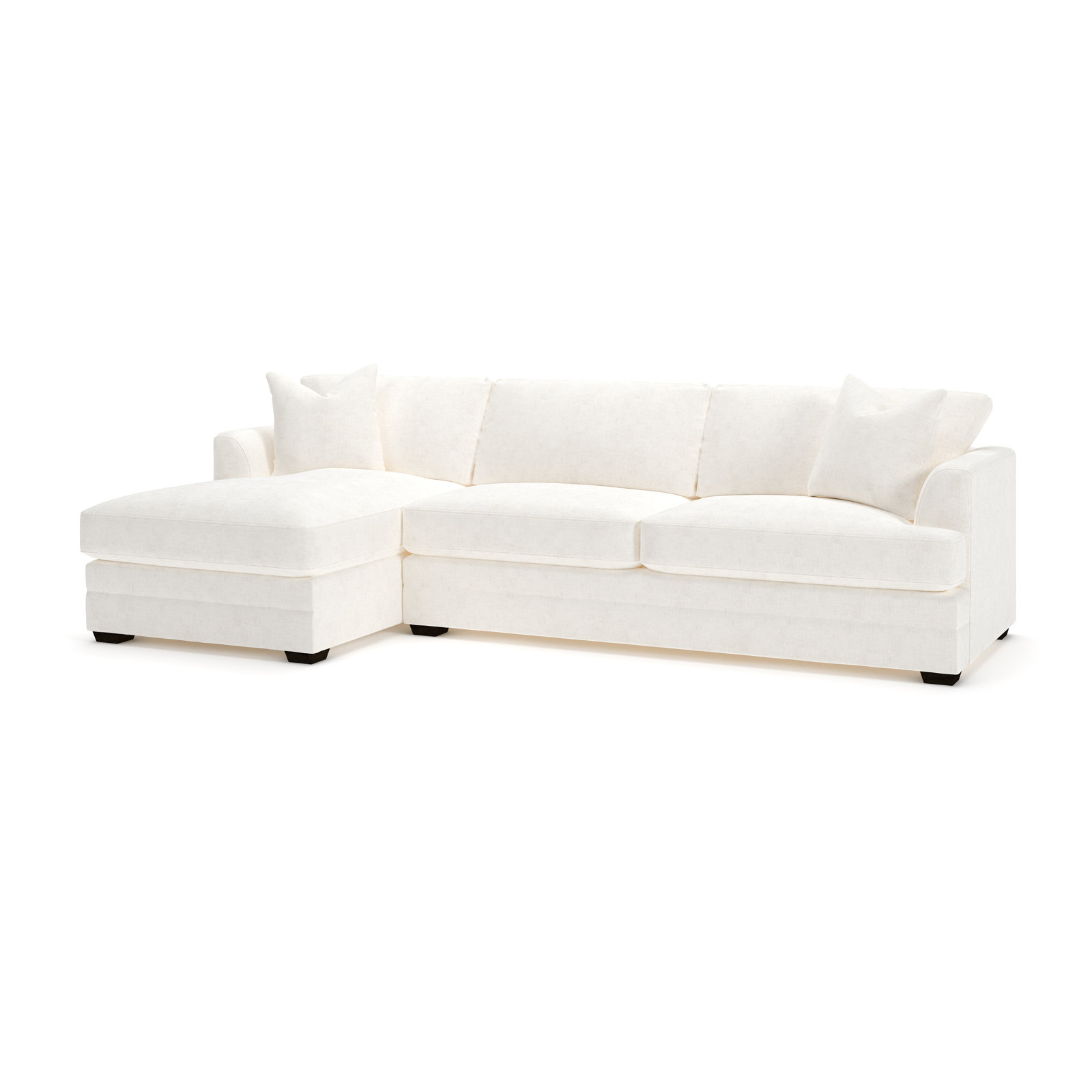 Edan Chaise Sectional, Bevin Natural Linen Blend, Left Hand Facing