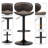 Delouise Swivel Upholstered Linen Blend Adjustable Height Counter Stool with Steel Frame-545373889