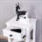 White Bathroom Floor-standing Storage Table with a Drawer