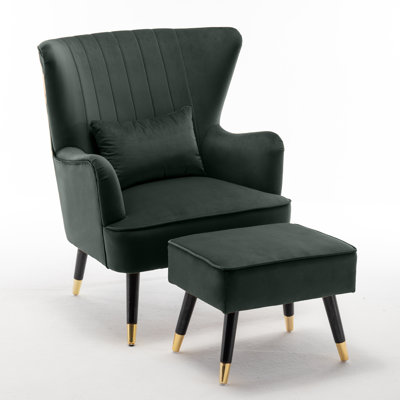 Ivanka 77Cm Wide Armchair and Ottoman