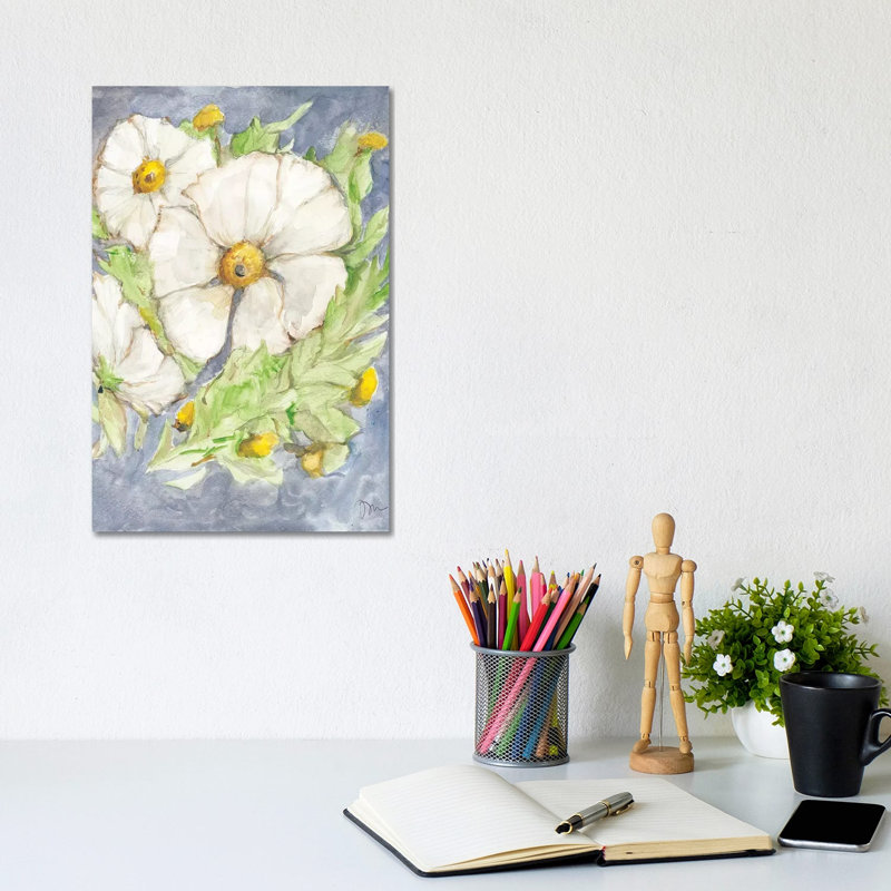 Mitilija Poppies 1 Piece Wrapped Canvas Painting, 20.32 cm H x 30.48 cm W