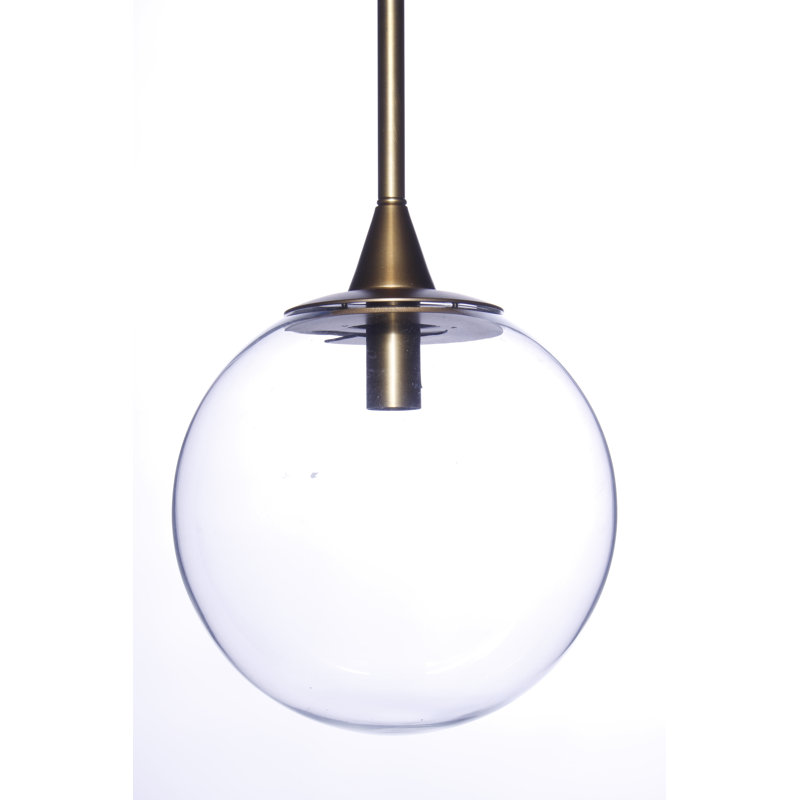 Luminaire sphère suspendu 1 lumières simple Neilsen, Bronze brillant